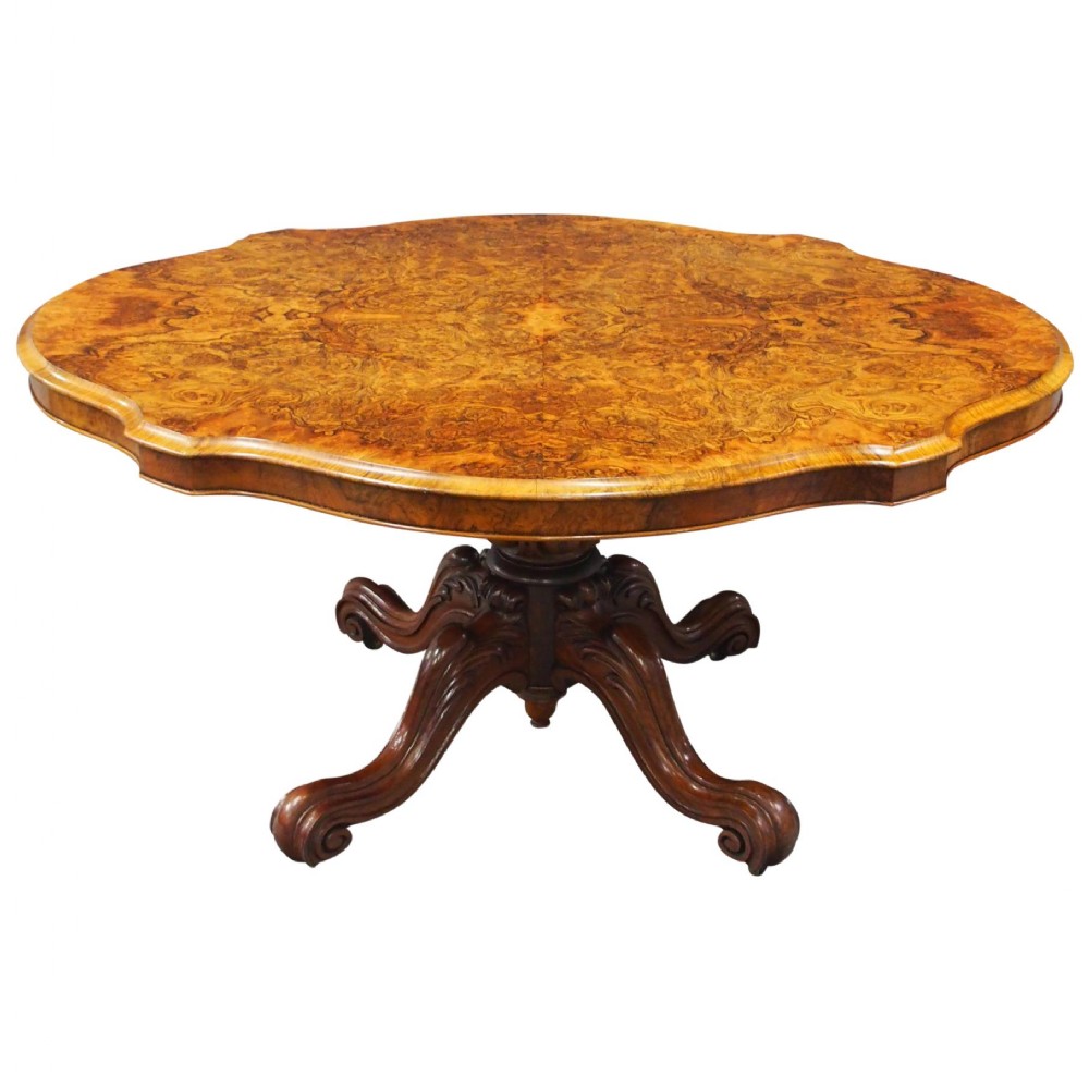 Victorian Burr Walnut Breakfast Table