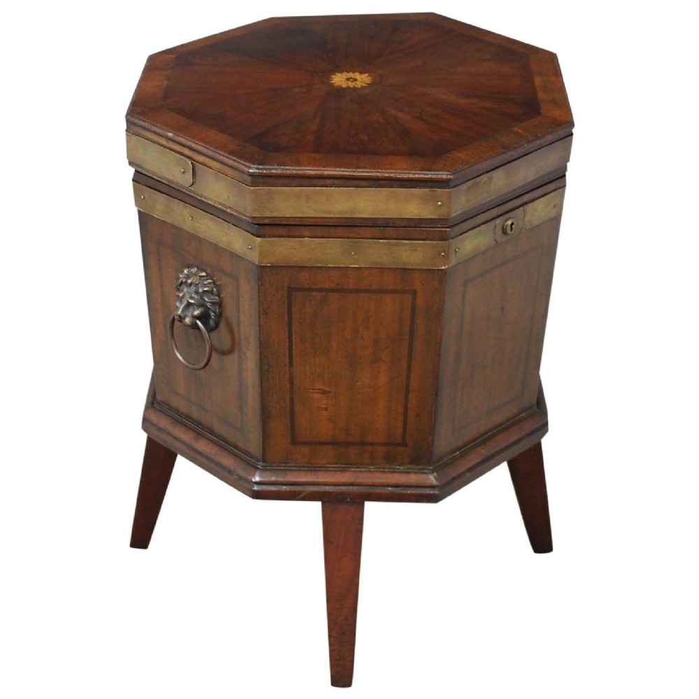 George III Inlaid Mahogany Octagonal Wine Cooler
