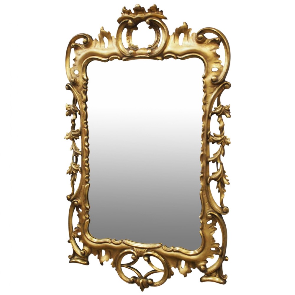George III Style Carved Giltwood Mirror
