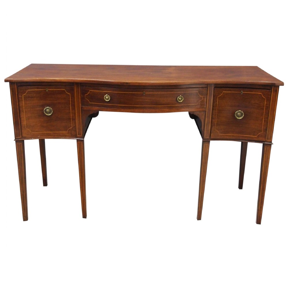 George III Style Inlaid Mahogany Sideboard