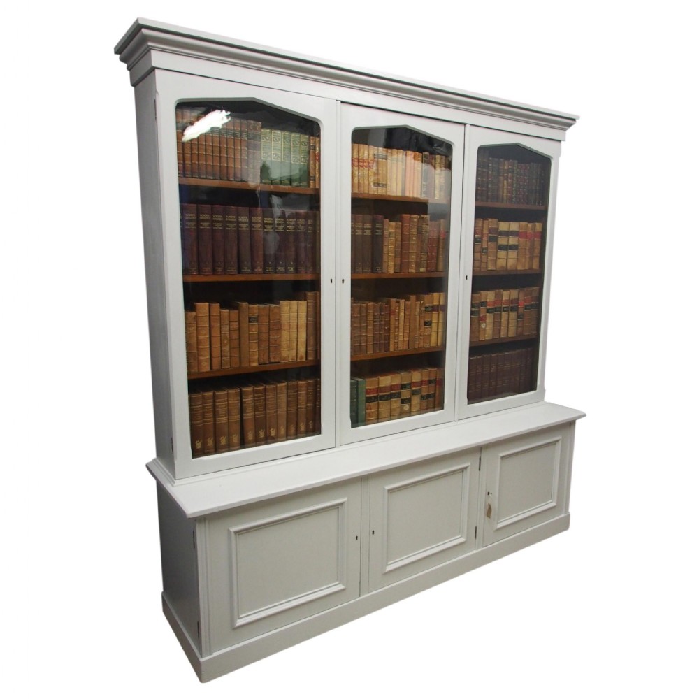 Victorian Painted Hardwood Cabinet Bookcase