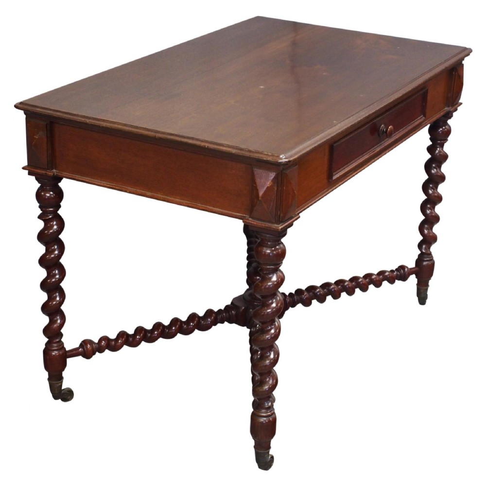 Scottish Victorian Walnut Library Table