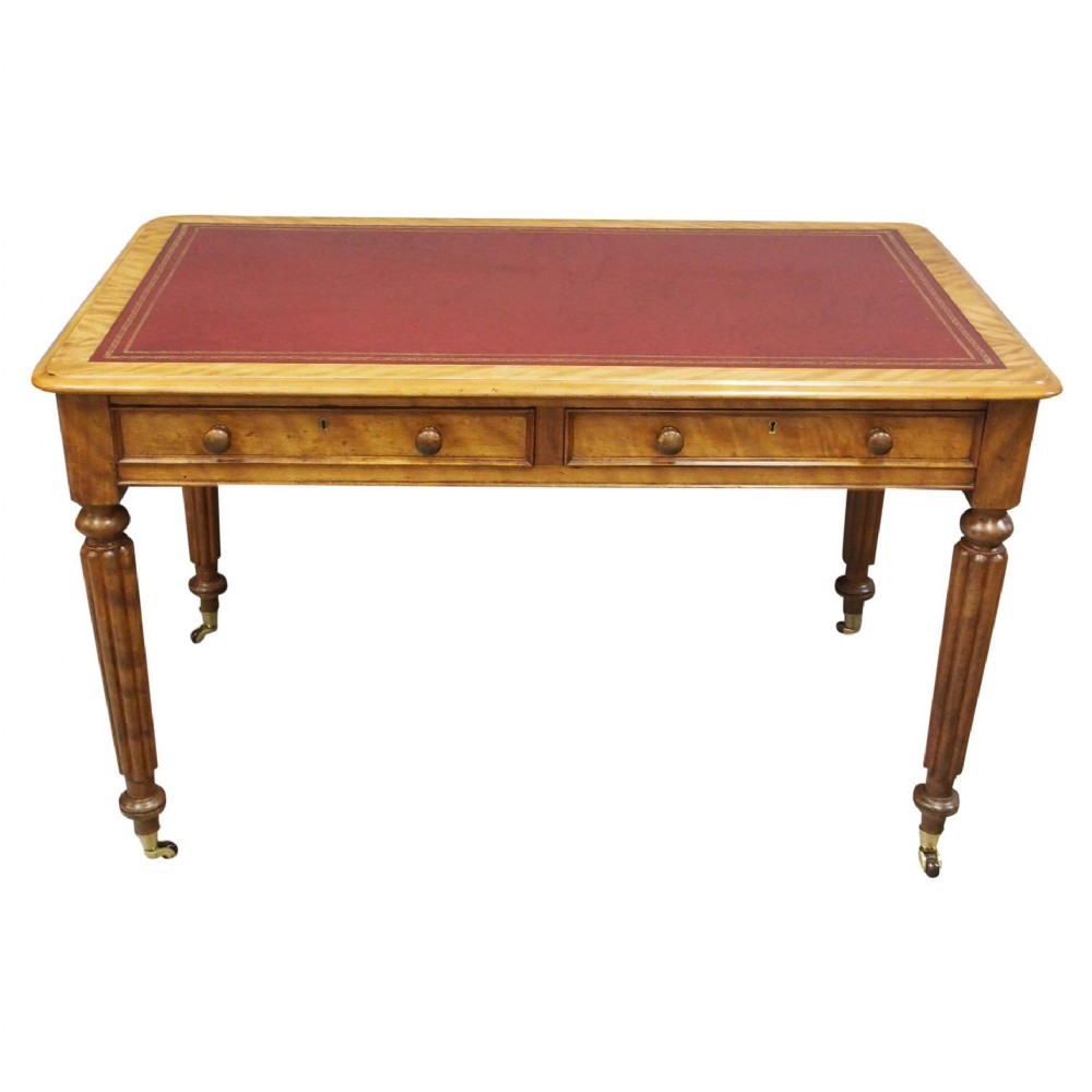 Victorian Satin Birch Library Table