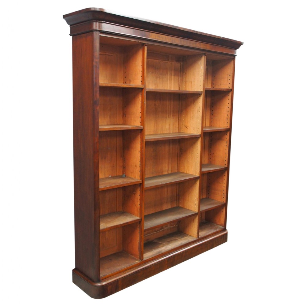 Victorian Mahogany Open Bookcase