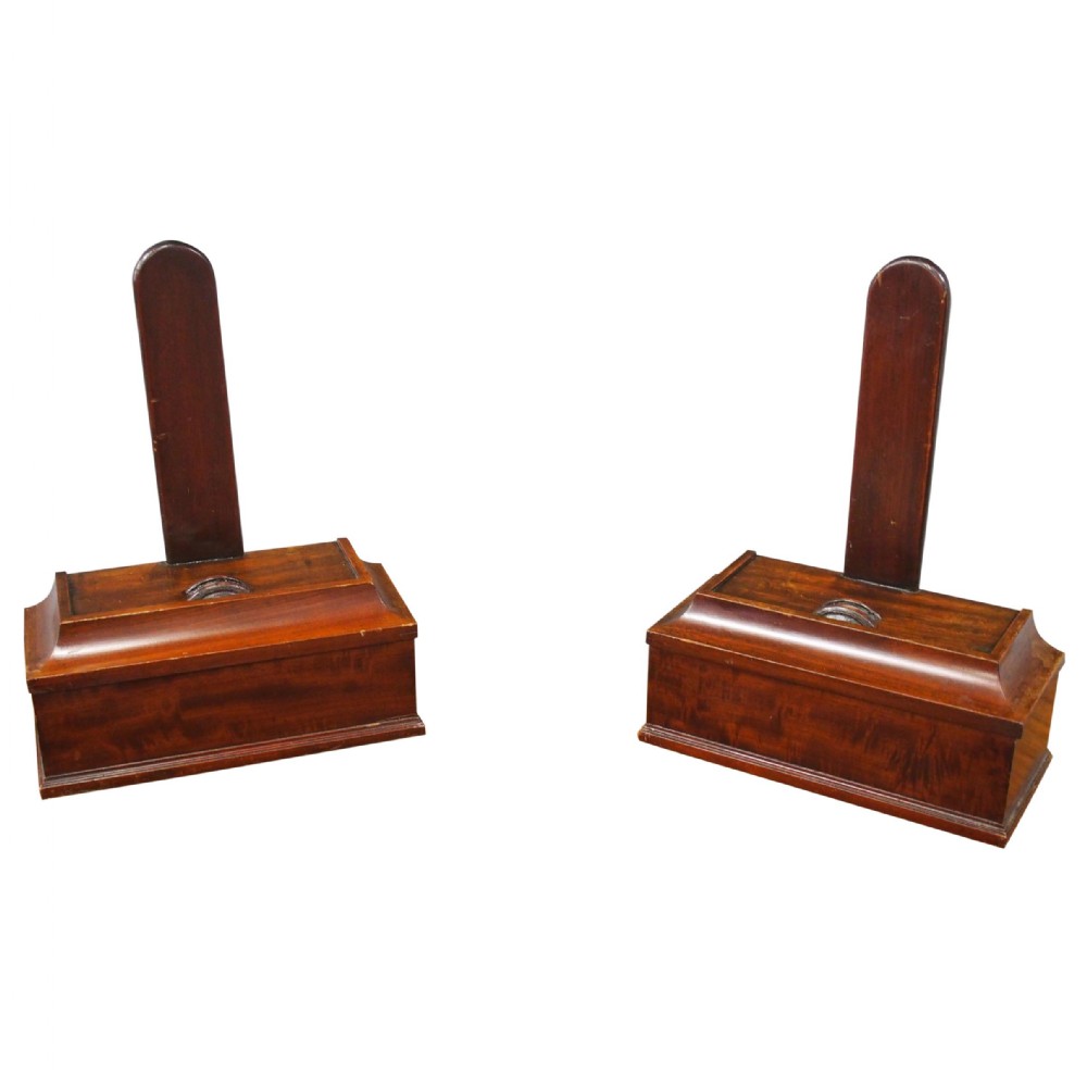 Pair of George IV Mahogany Plate Stands