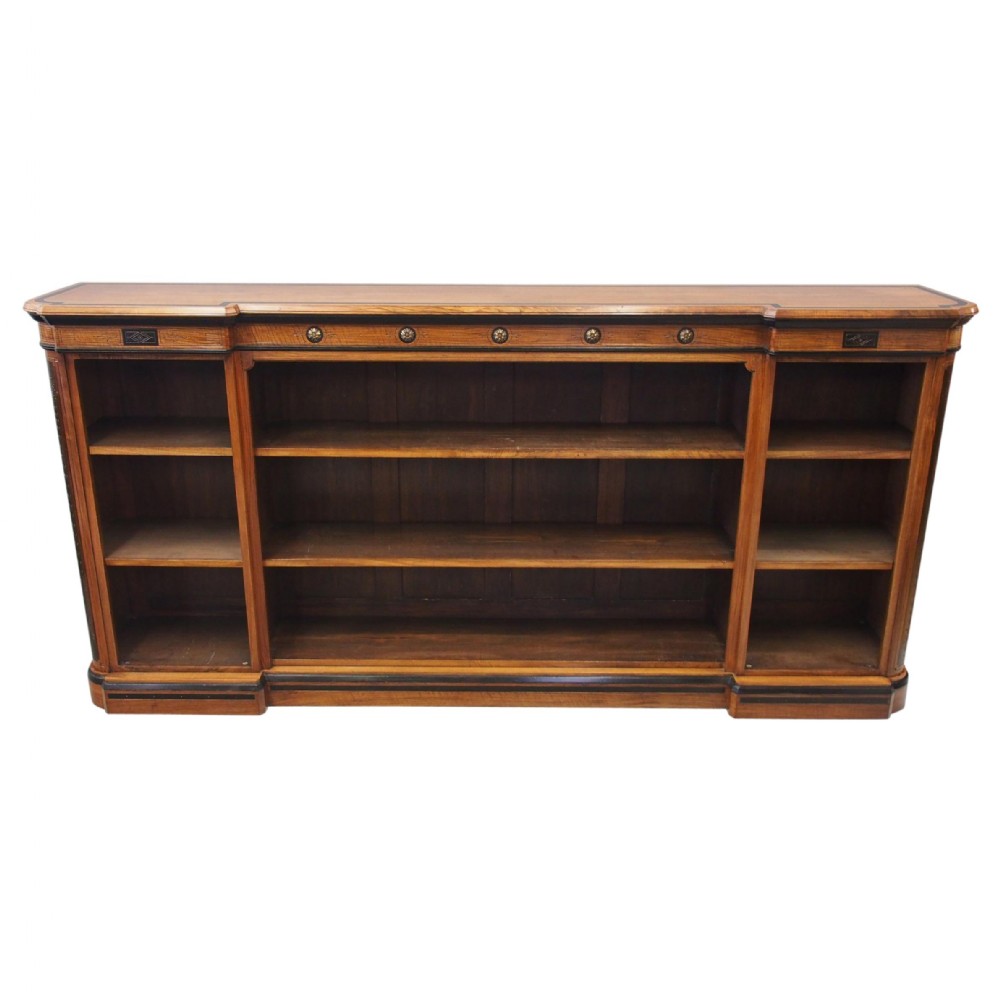 Aesthetic Movement Walnut Open Bookcase