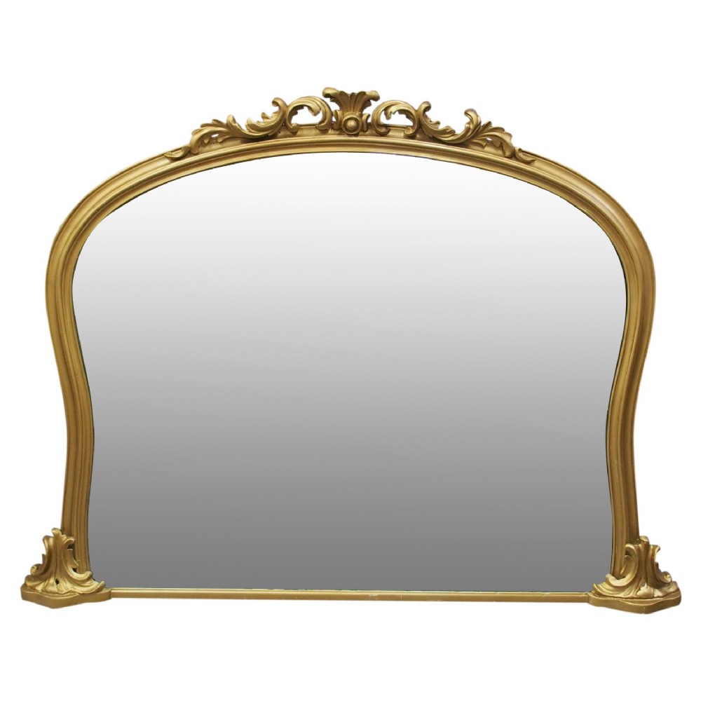 Victorian Giltwood Overmantel Mirror by John Taylor & Son