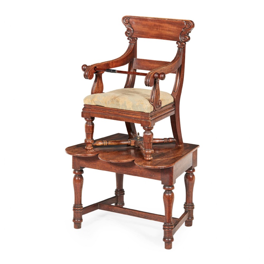 George IV Mahogany Childs Chair on Stand