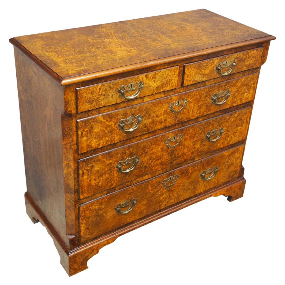 George III Figured Walnut Chest of Drawers