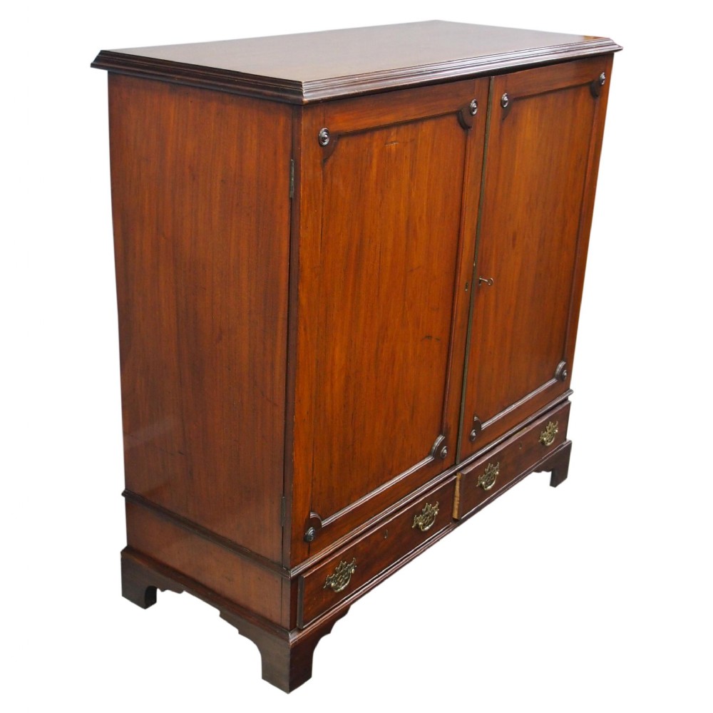 Unusual George III Mahogany Linen Cupboard