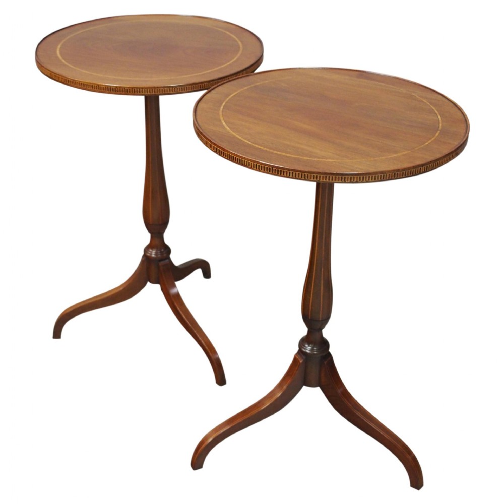 Pair of Sheraton Revival Occasional Tables