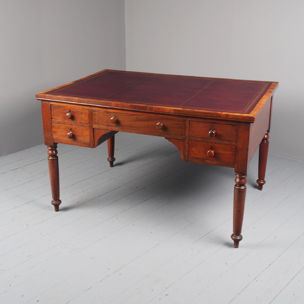 Rare William IV Mahogany Partners Writing Table