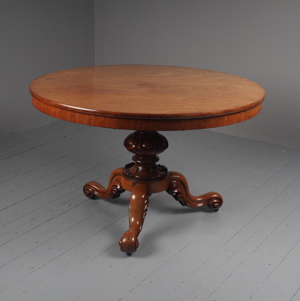 Early Victorian Circular Mahogany Breakfast Table