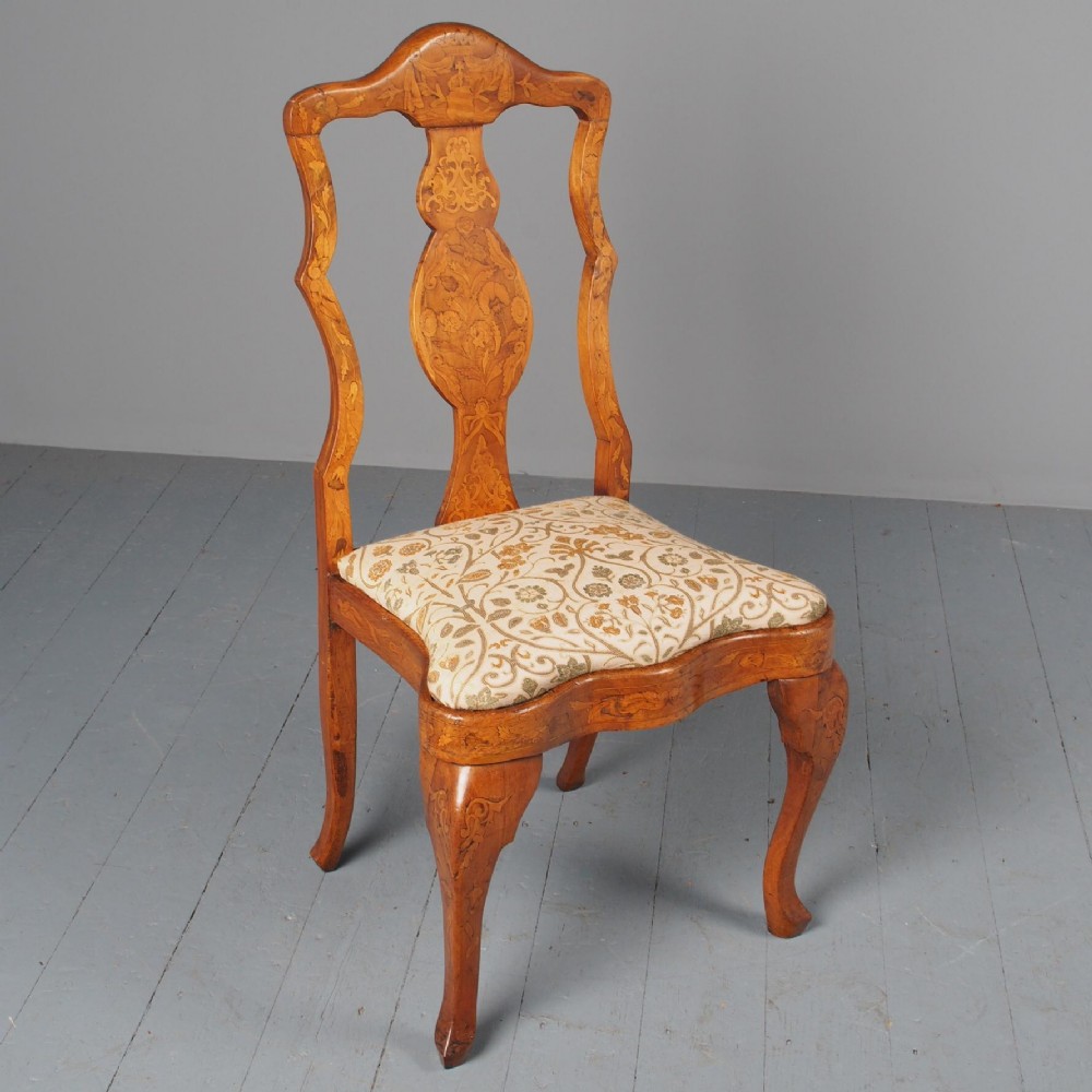 Antique Dutch Marquetry Hand Chair