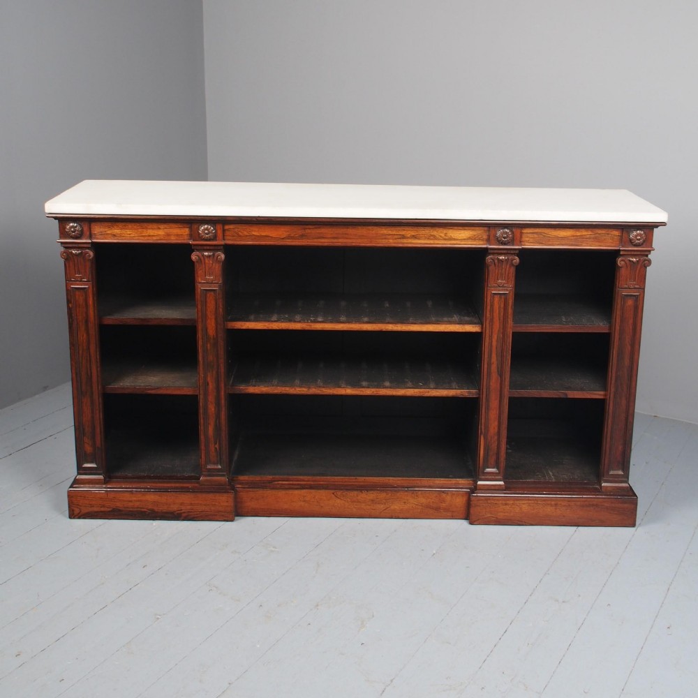 Antique Regency Rosewood Open Bookcase