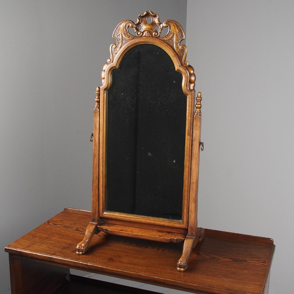 Queen Anne Style Walnut Mirror by Whytock and Reid