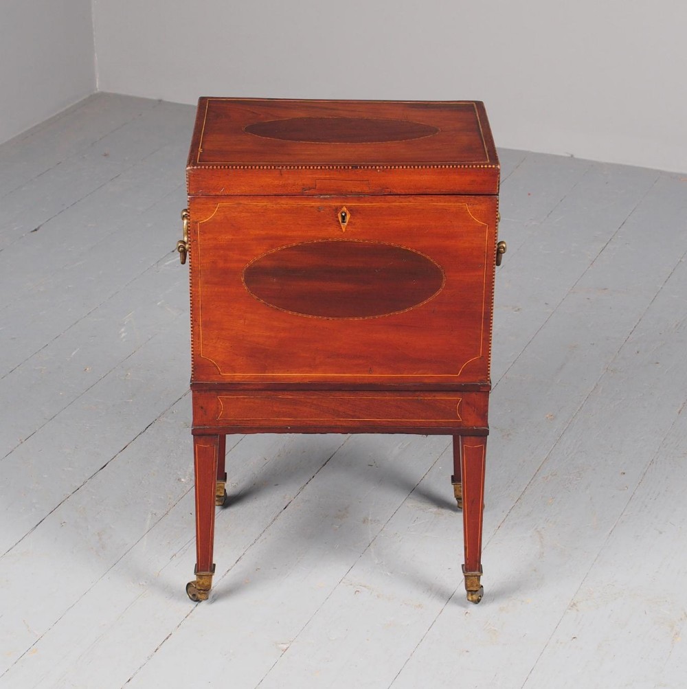 Antique George III Inlaid Mahogany Cellarette