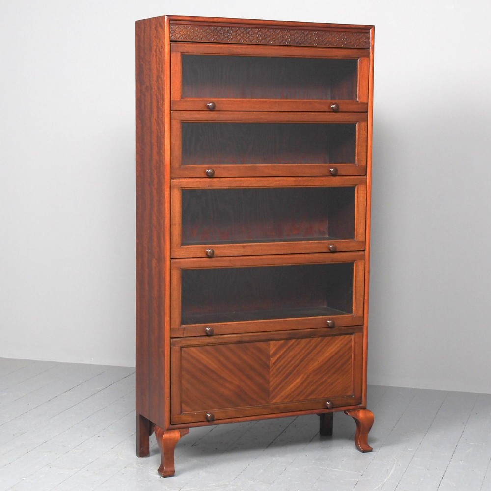 Mahogany 5 Door Sectional Bookcase