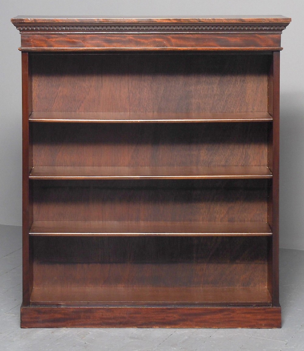  Late Edwardian Mahogany Open Bookcase