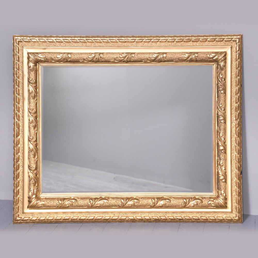 Victorian Carved Giltwood Rectangular Wall Mirror