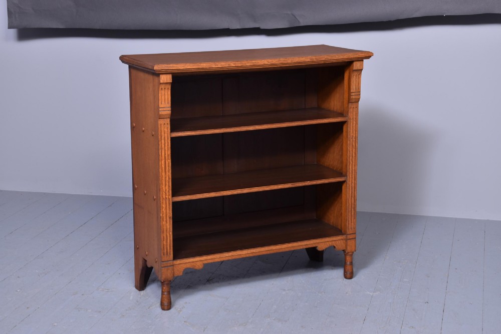Late Victorian Oak Open Bookcase 