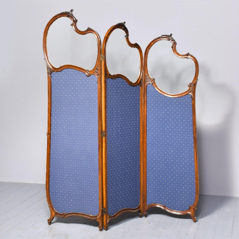 Louis XVI Style Mahogany Folding Screen