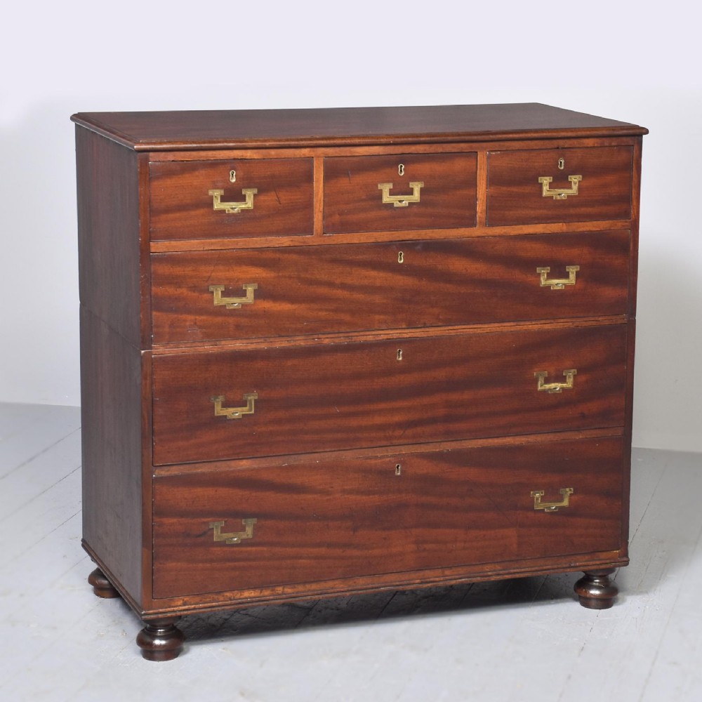 Antique George III Mahogany Military Chest