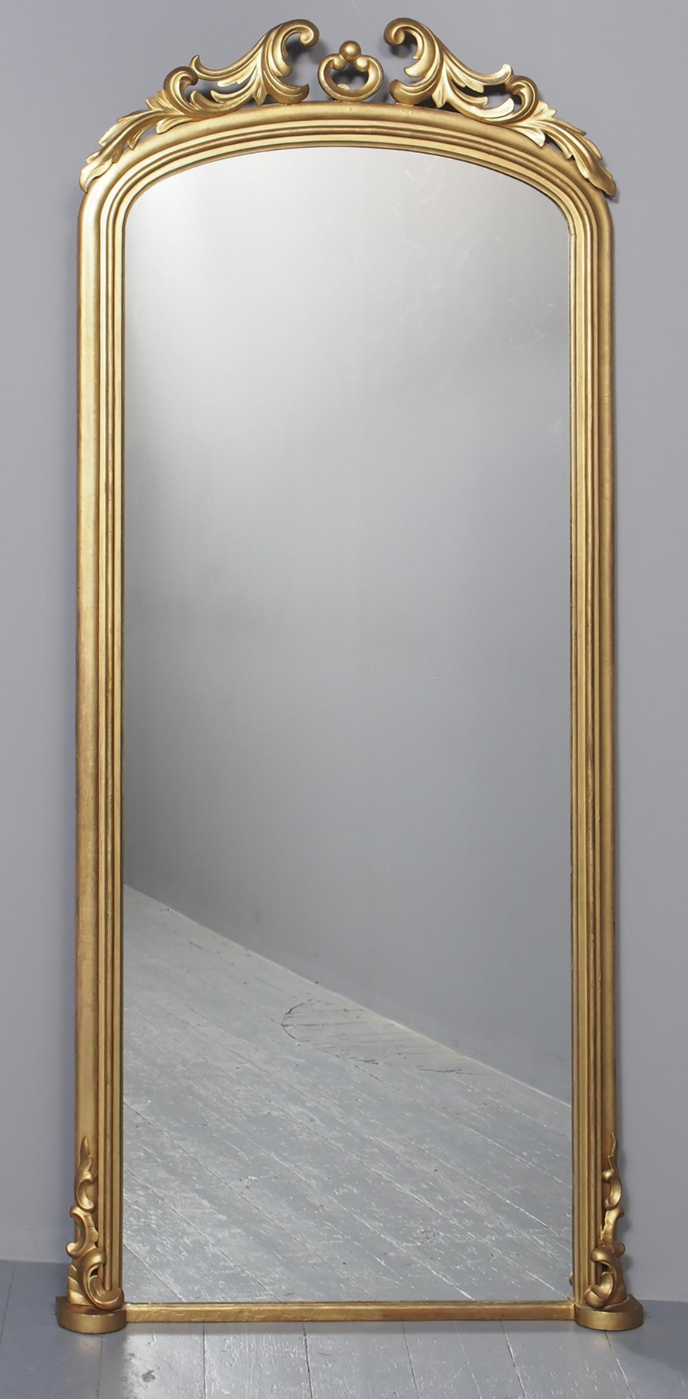Mid-Victorian Carved Giltwood Overmantel Mirror