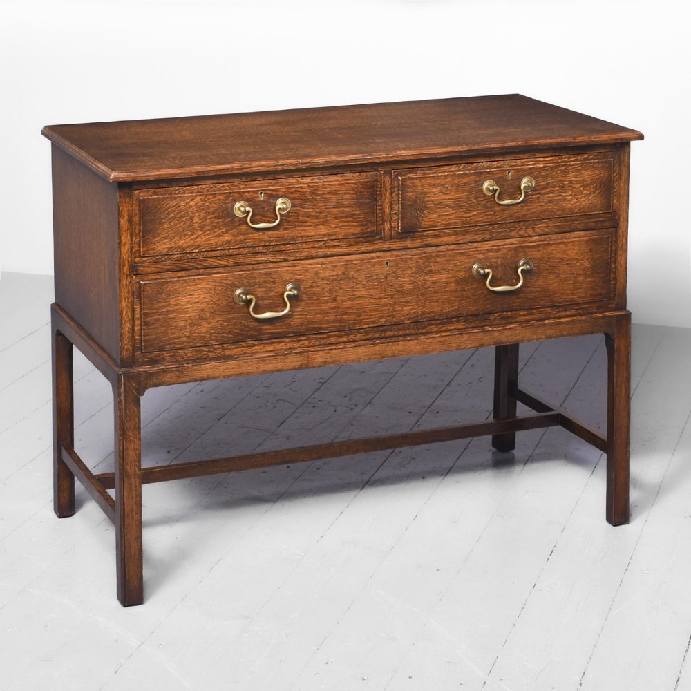 Edwardian Oak Dressing Chest