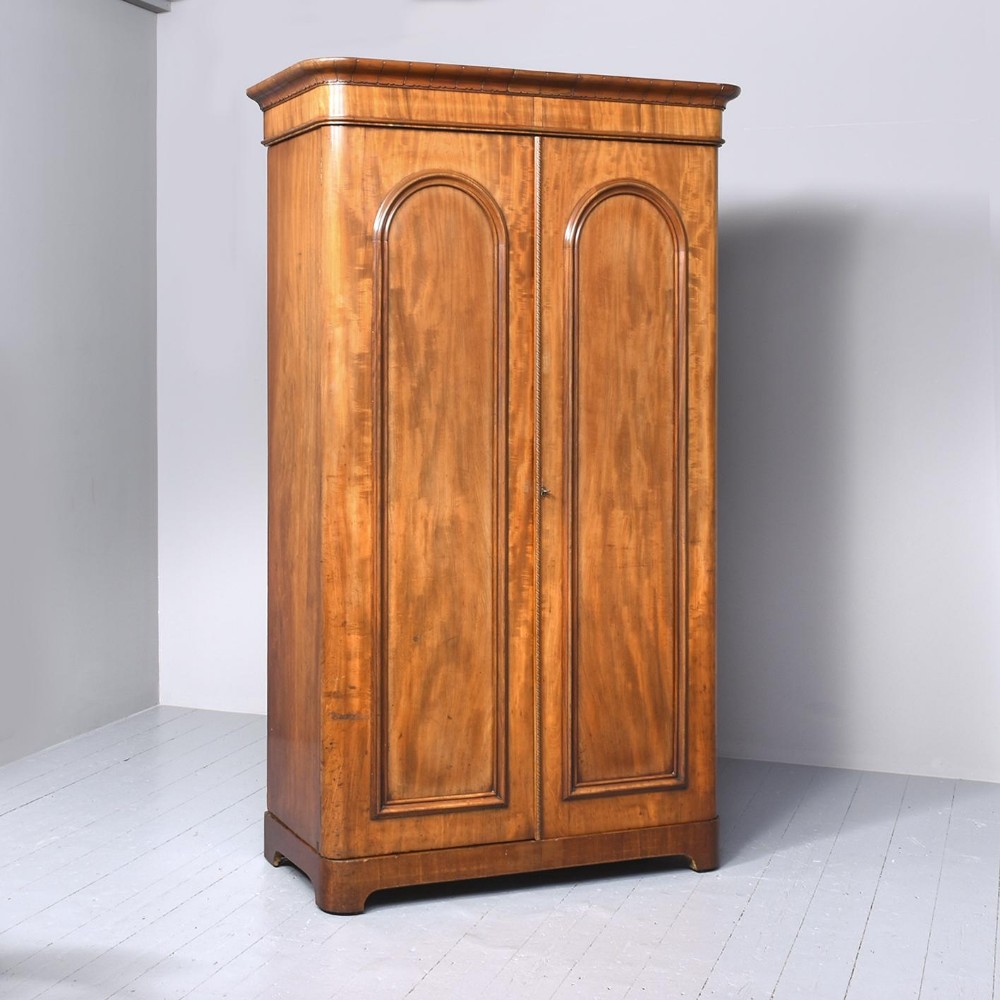 Neat-Size Quality Victorian Two Door Mahogany Wardrobe