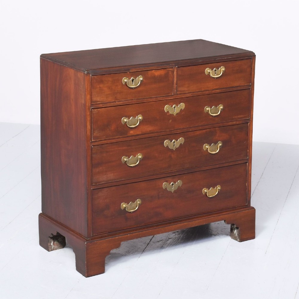 Neat-Sized George III Mahogany Chest of Drawers