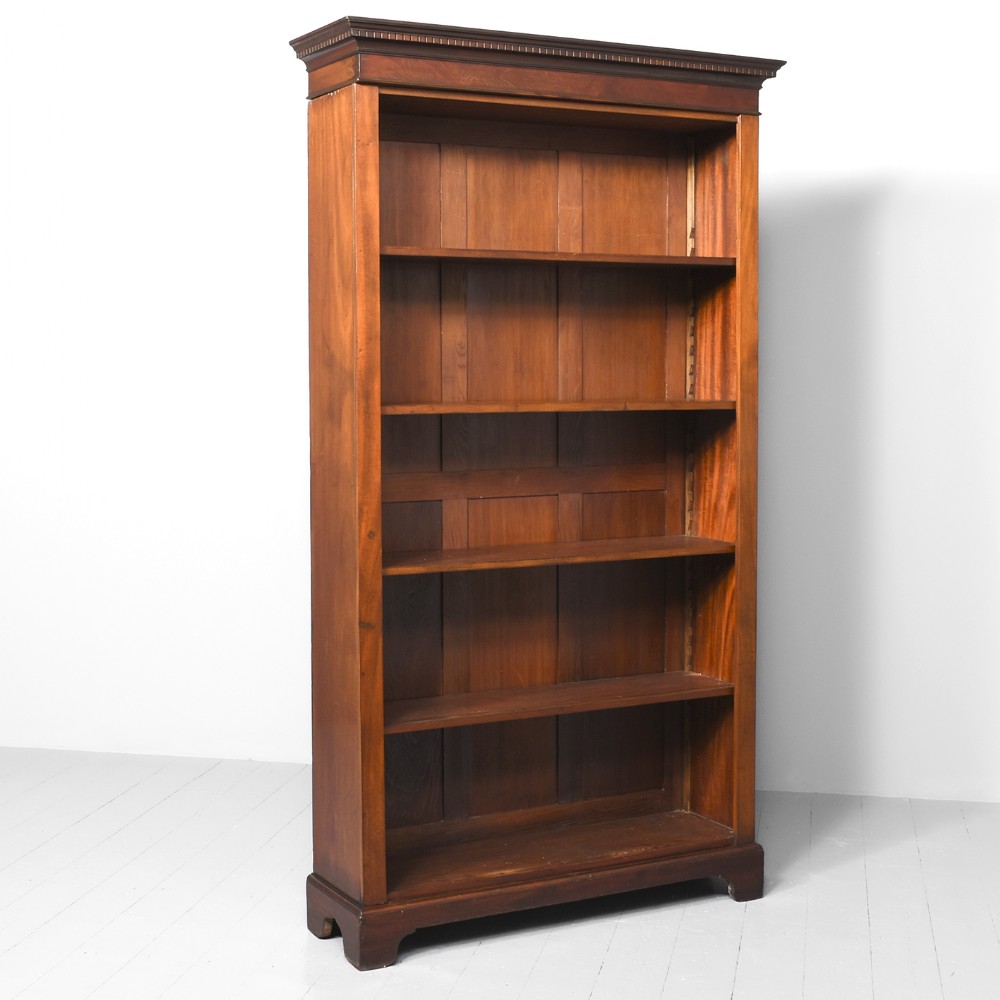 Georgian Style Tall Mahogany Open Bookcase