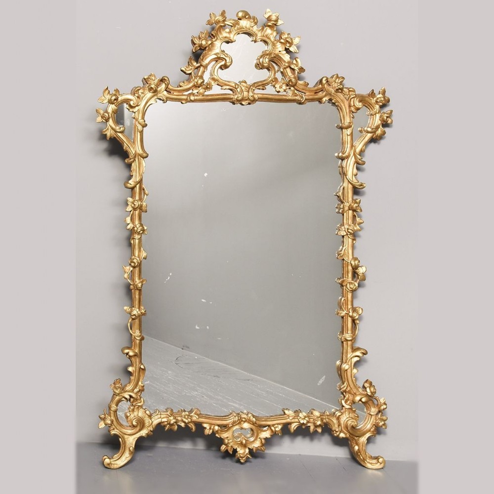 Rococo Style Wall or Overmantel Mirror