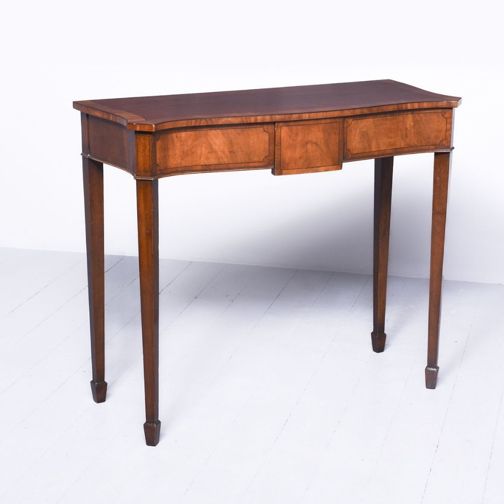 Serpentine Front Mahogany Hall or Side Table