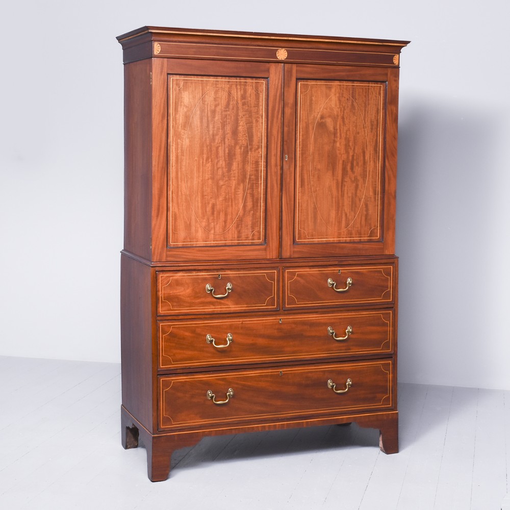 George III Inlaid Linen Press