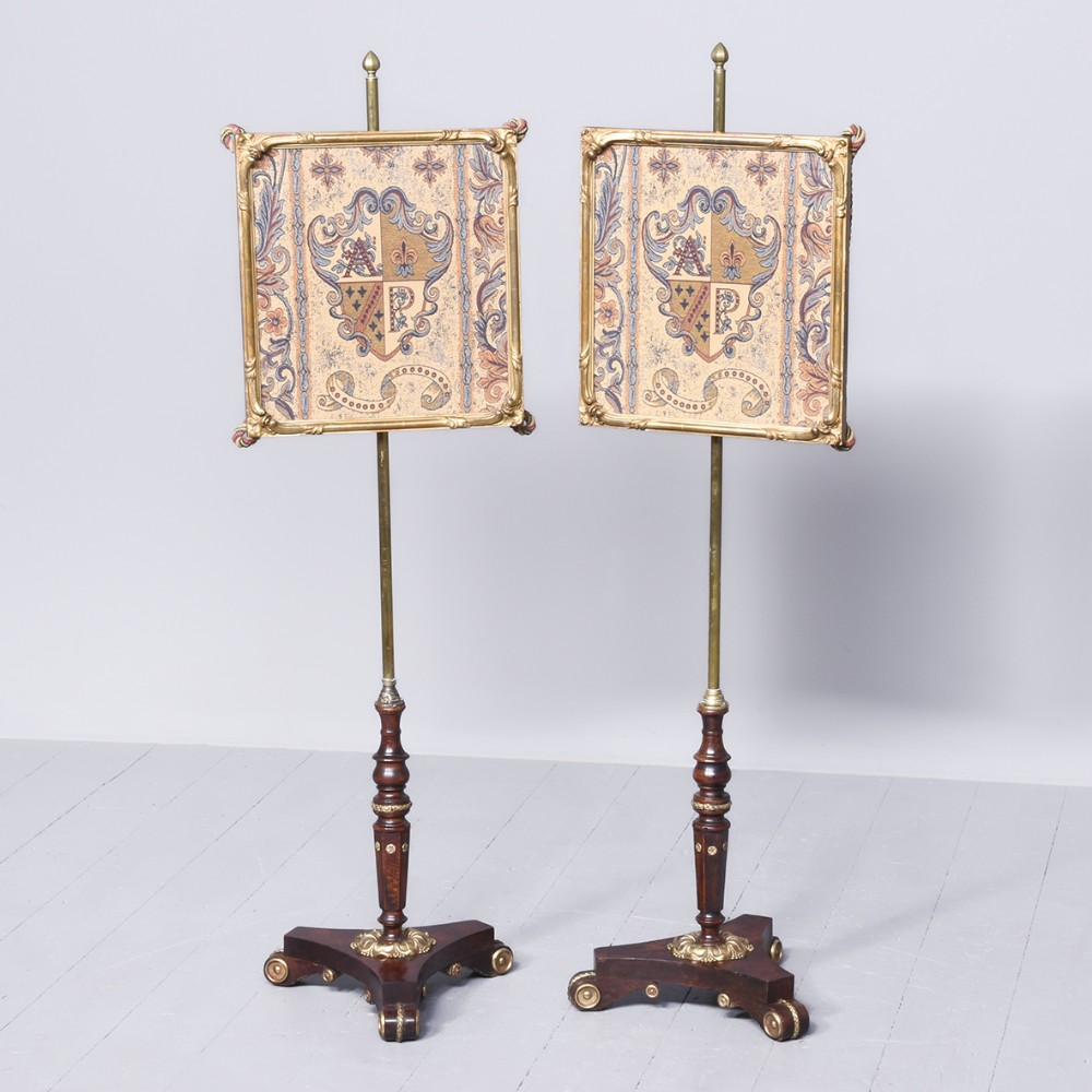 Pair of Regency Screens on Stands