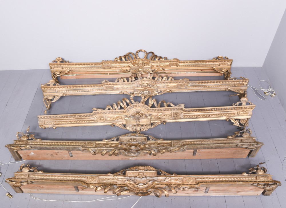 Set of 5 Gilded Curtain Pelmets