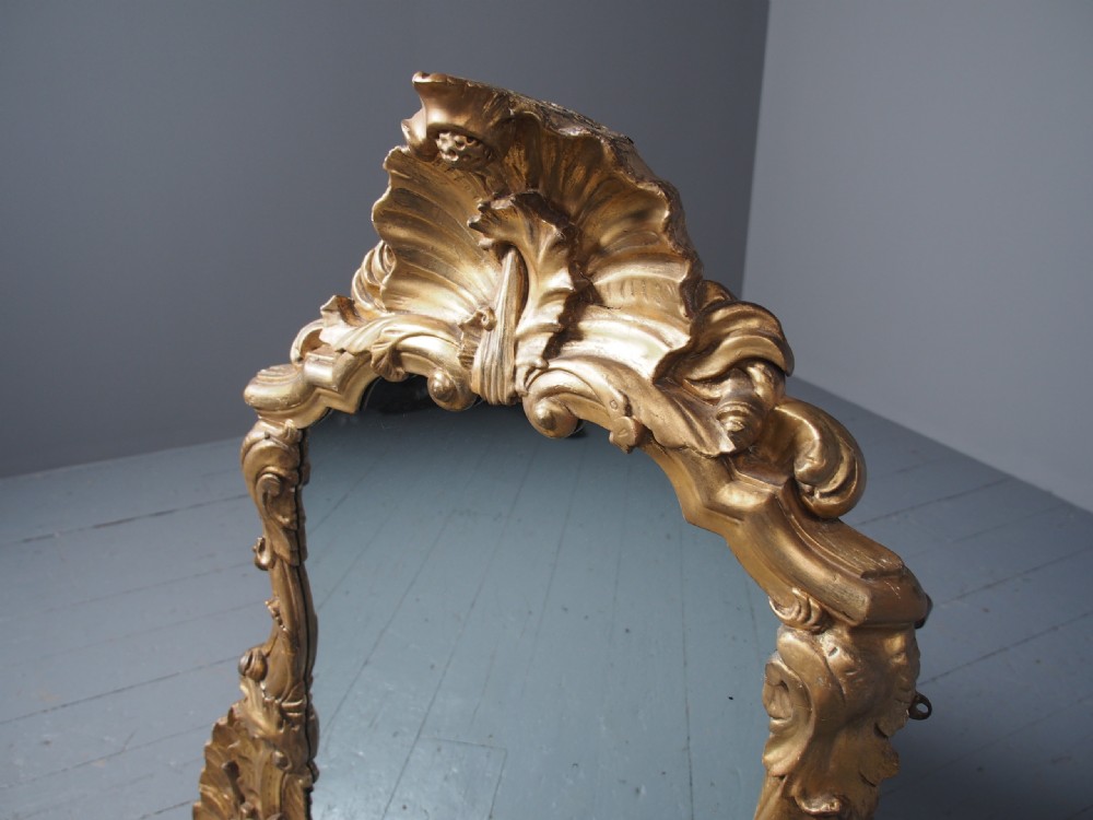 Antique Giltwood Wall Mirror View III