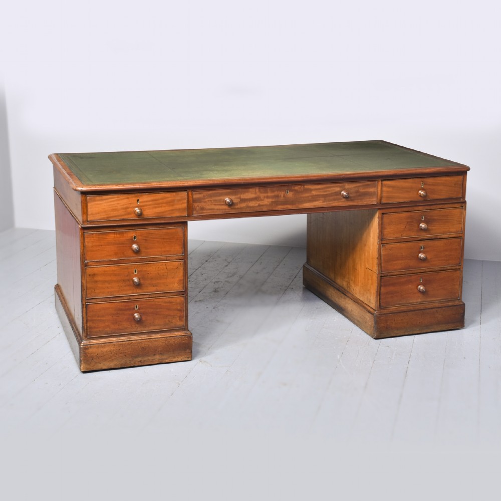 George III Mahogany Partners Desk