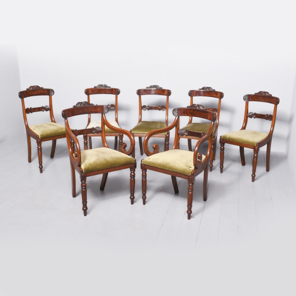 Set of 8 George IV Mahogany Dining Chairs
