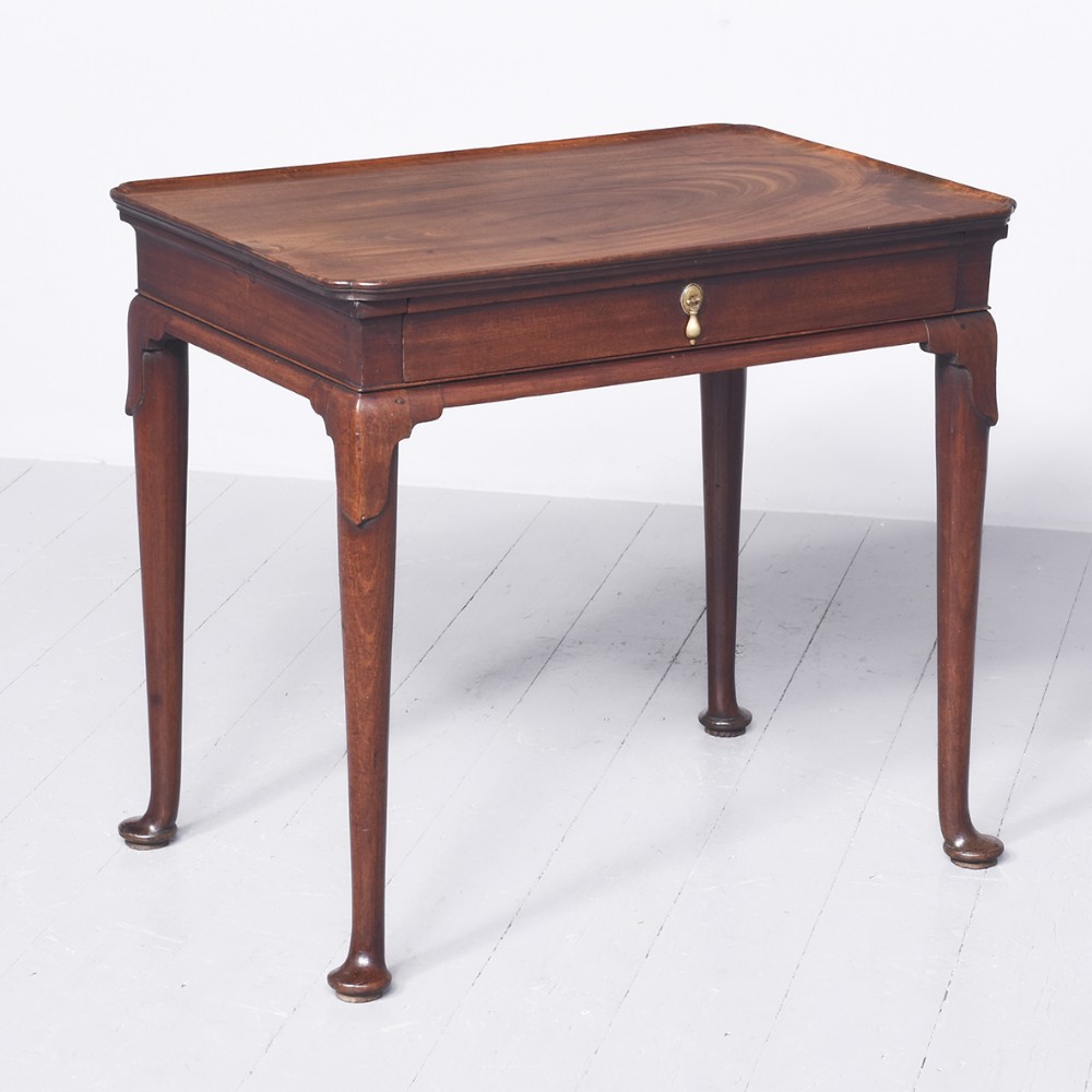 Early George III Mahogany Silver Table In Figured Mahogany
