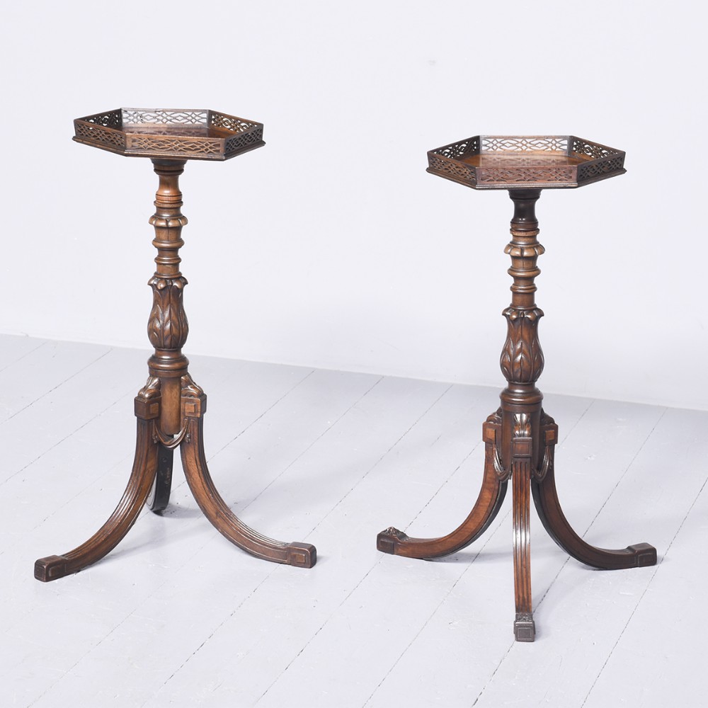 Rare Pair Of 19th Century, Georgian, Adam-Style Mahogany Wine Tables
