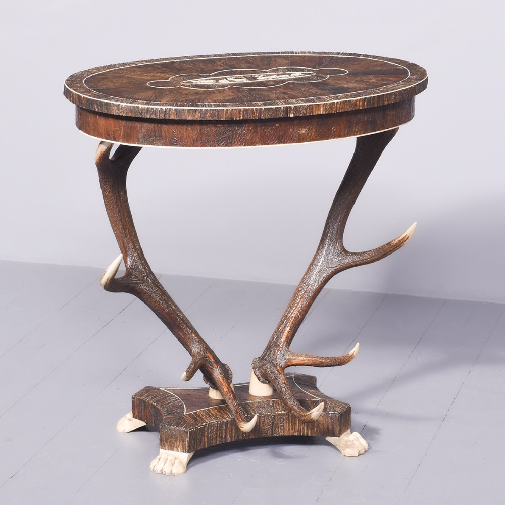 Black Forest Antler Side Table