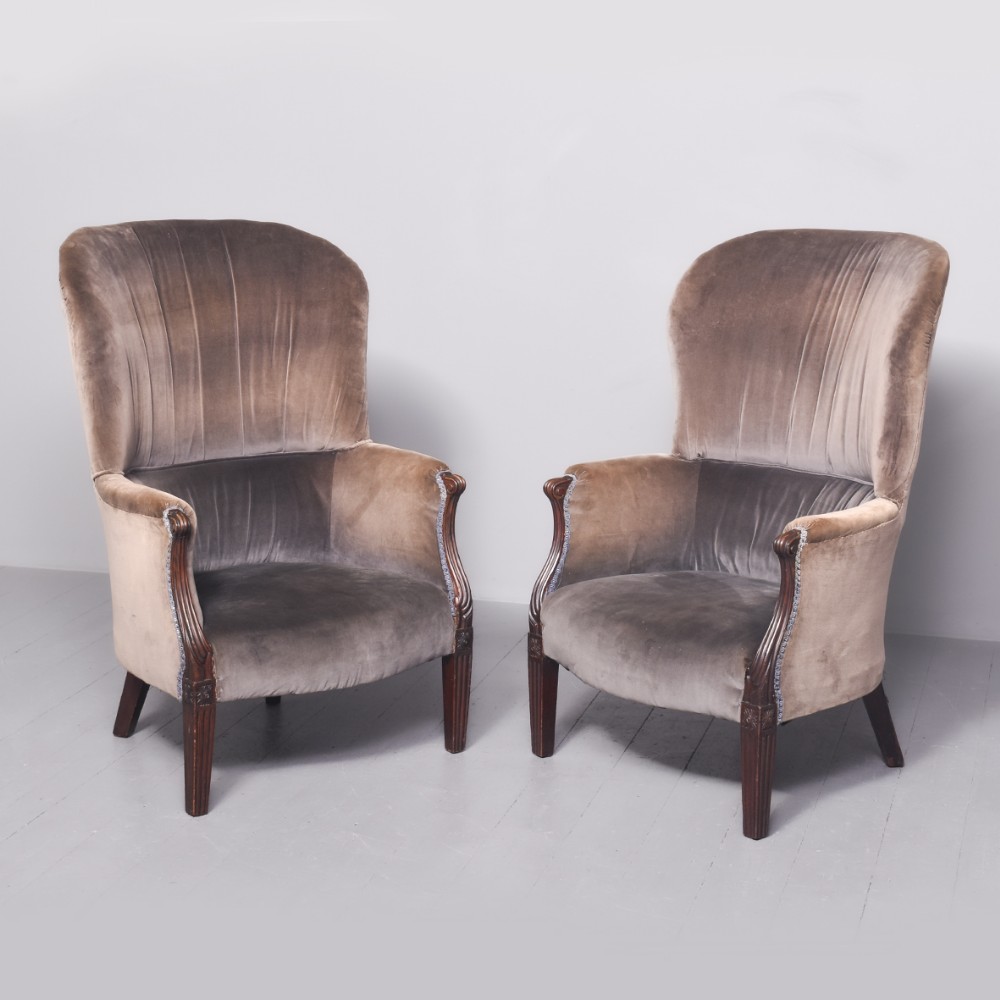 Pair of Georgian Barrel Back Chairs