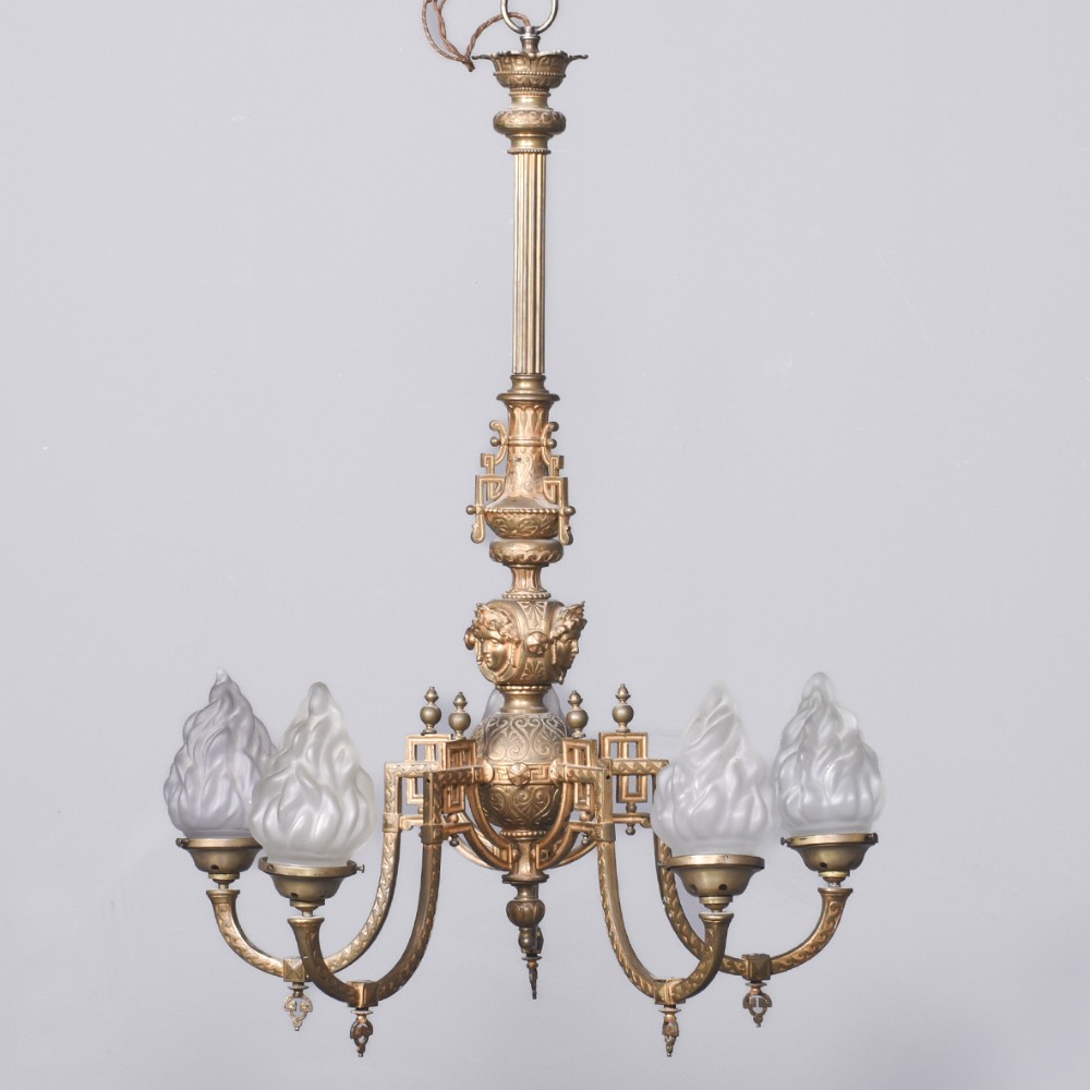 Victorian Brass Chandelier