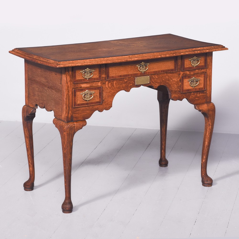 Georgian Style Oak Inlaid Lowboy
