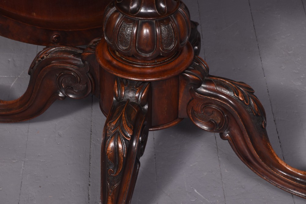 Burr-Walnut Victorian Breakfast Table View VIII