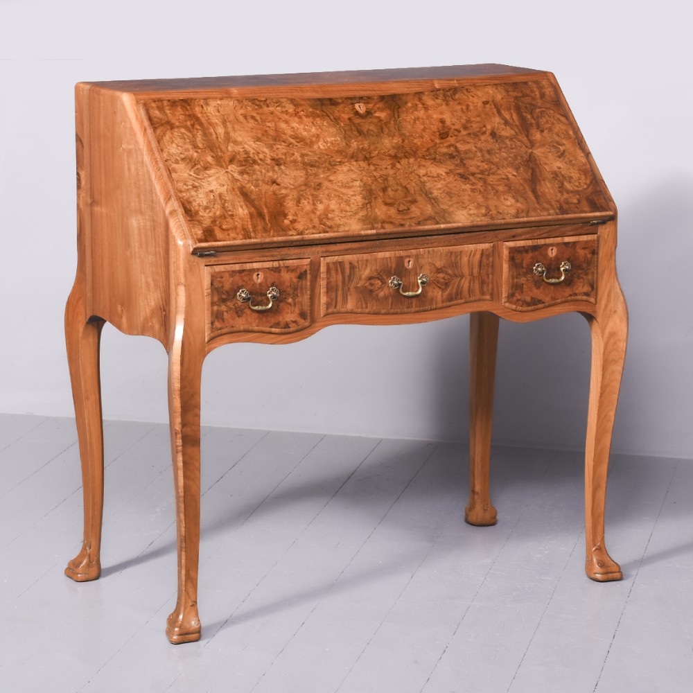 Burr-Walnut Bureau by Whytock & Reid of Edinburgh 