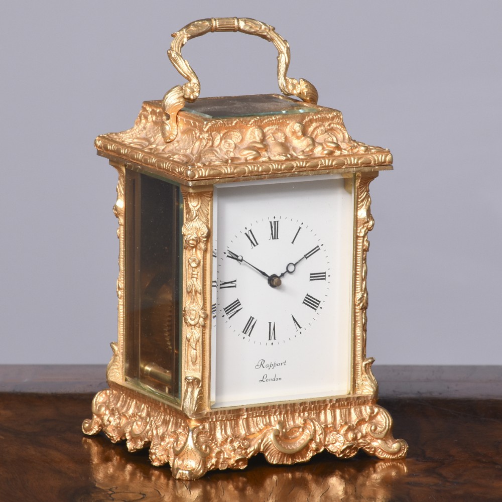 English Brass Carriage Clock by ‘Rapport of London’