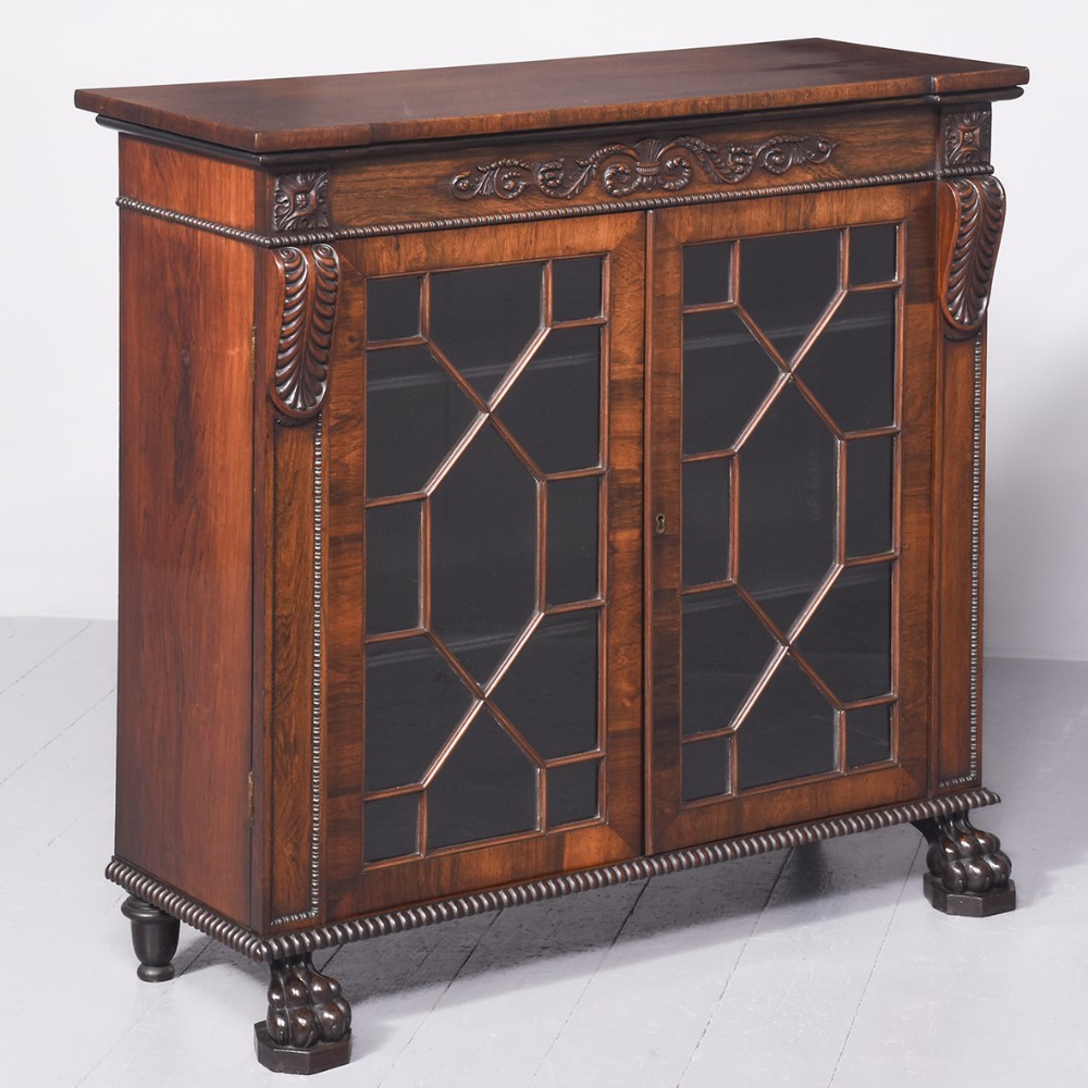  Neat-Sized Regency Rosewood Bookcase 